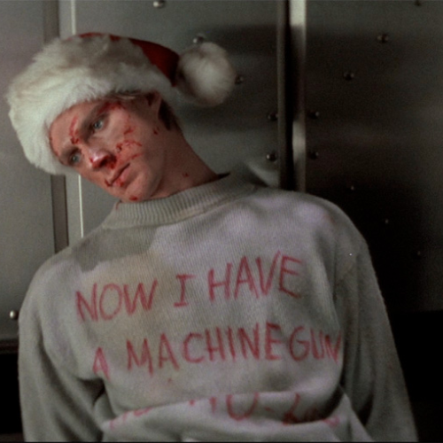 Die Hard 1988 - Now I Have A Machine Gun Ho Ho Ho famous scene image