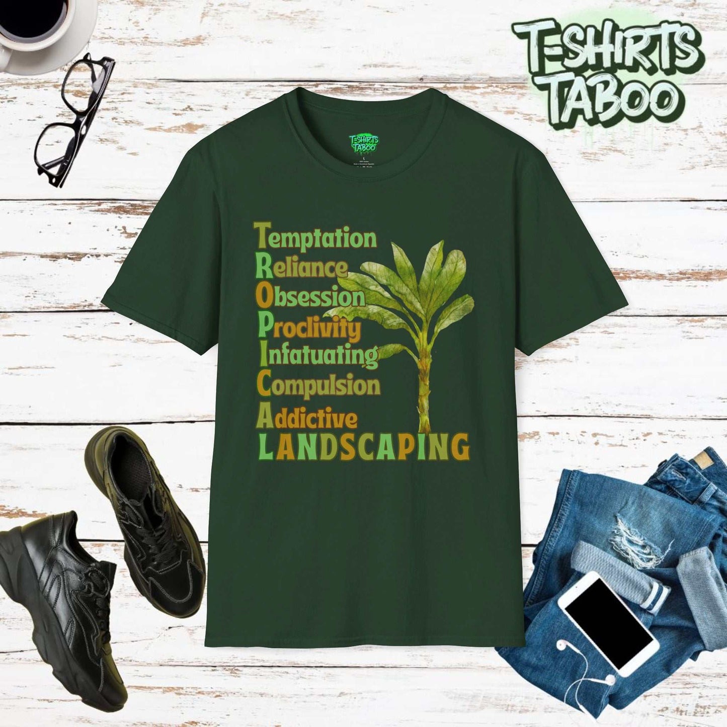 Stay cool and carry on with Tropical Landscaping tee, designed for those who love a touch of the tropics in their gardens. This shirt is ideal for tropical gardeners