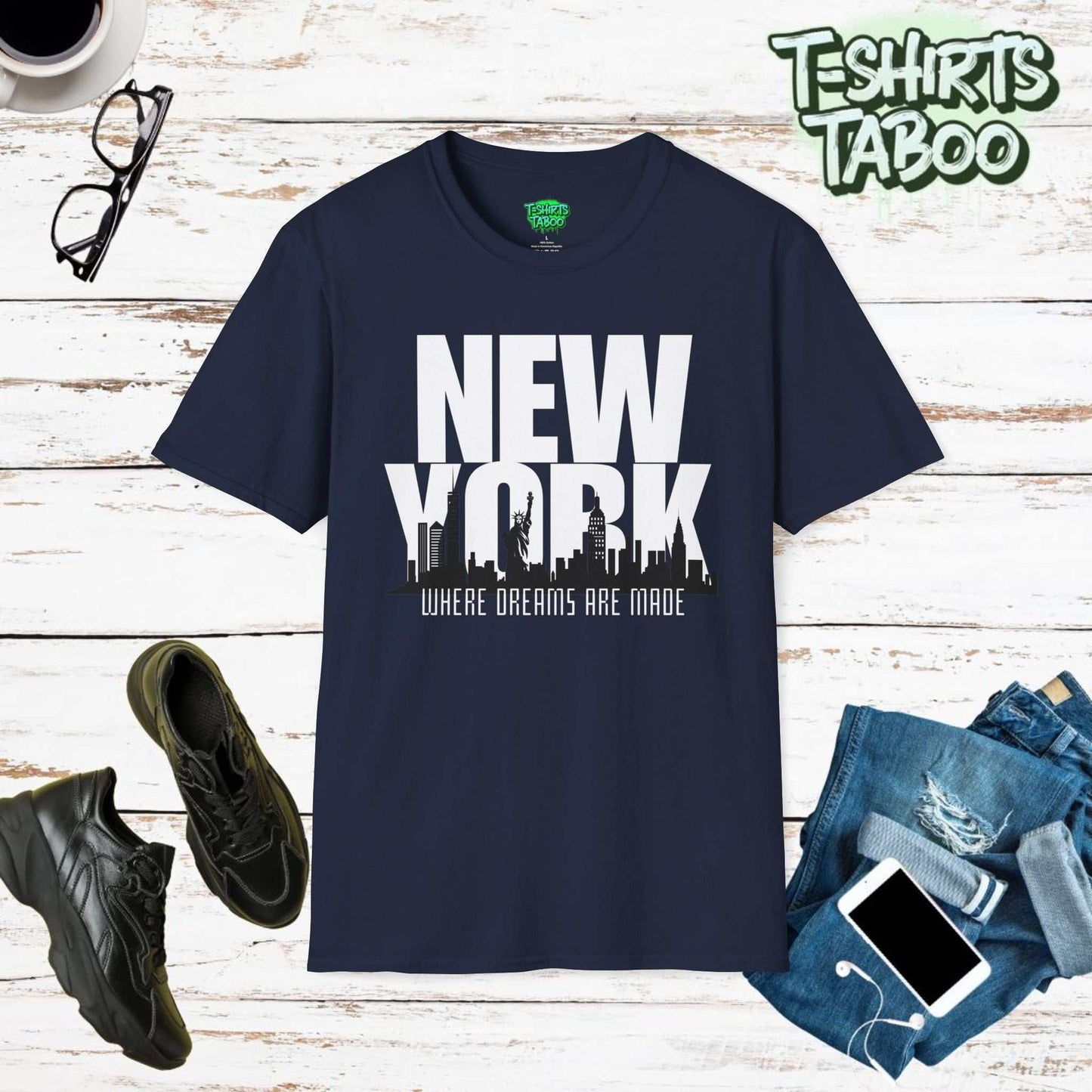 New York Where Dreams Are Made T-Shirt | Iconic NYC Skyline Tee