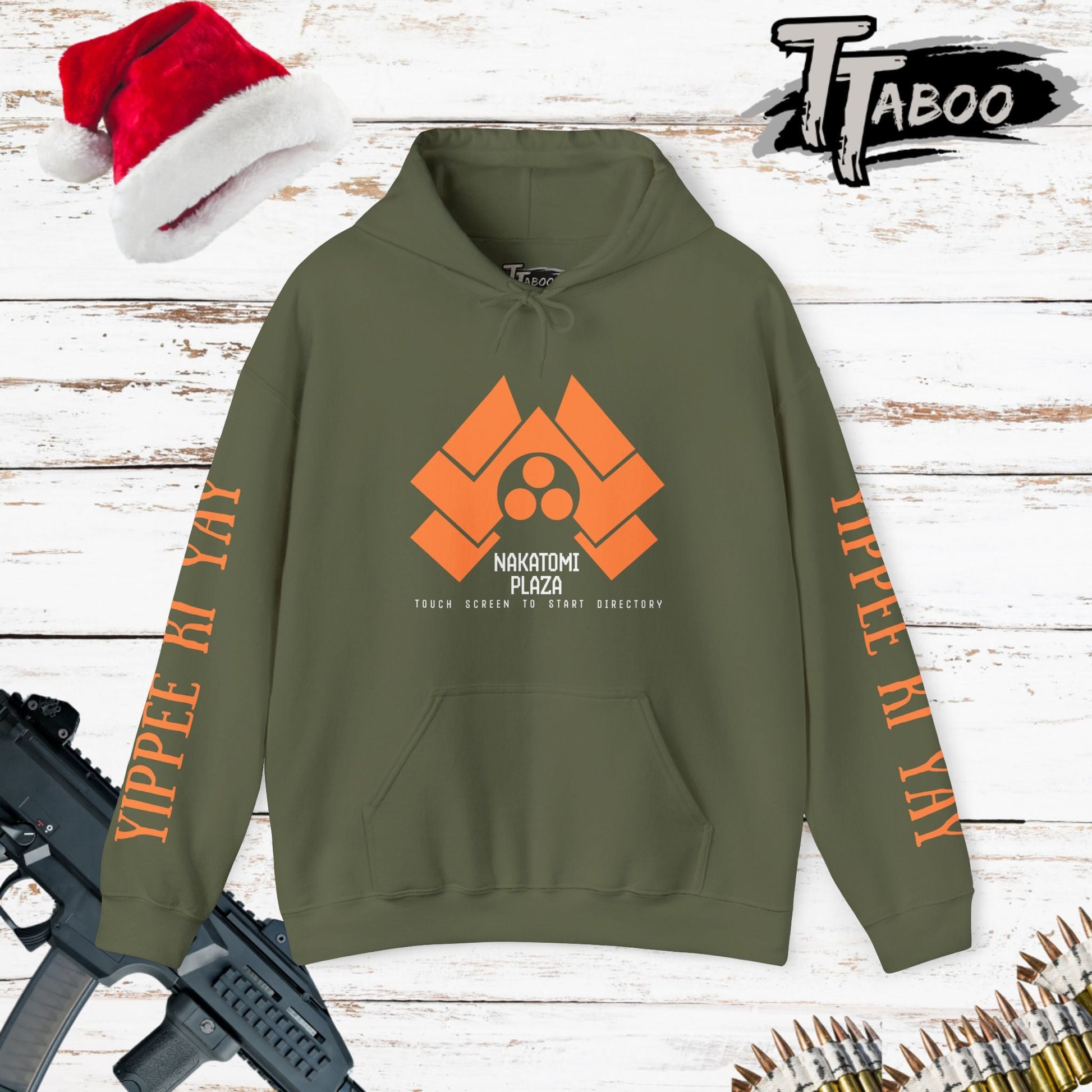 Step into the action of Die Hard with our Die Hard Christmas jumper - Nakatomi Plaza, inspired by the iconic moment when John McClane first arrives at Nakatomi Plaza