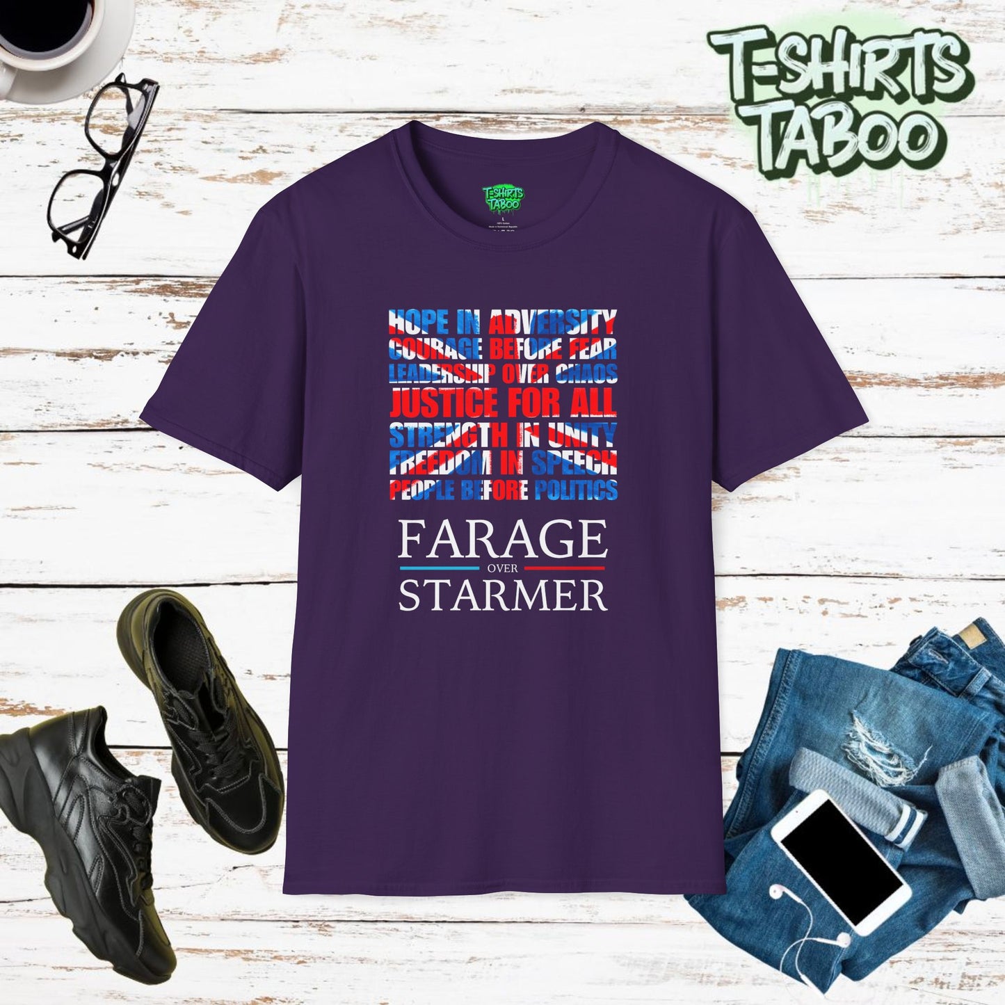 Nigel Farage Union Jack UK Politics T-Shirt