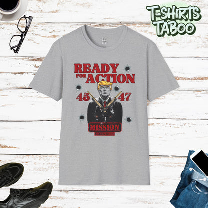 Celebrate record breaking history with our clever political memorabilia 4547 Trump Shirts, with Donald Trump as the iconic Agent 47 holding dual Colt 45's Shop Now 