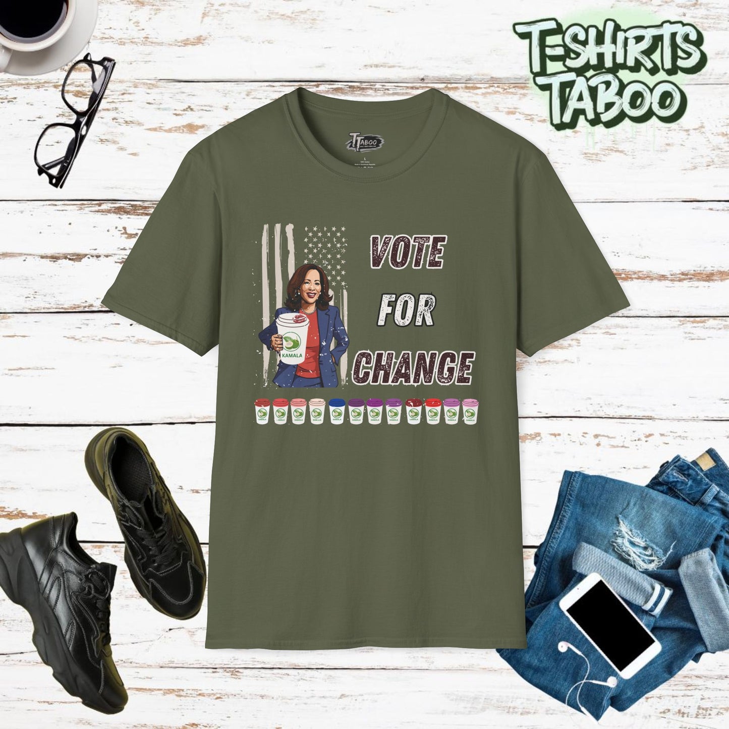 Kamala Harris Shirt Coffee Cup Shirt Size XS-5XL Show your support for Kamala Harris with this stunning Kamala Coffee Cup Shirt. Great tee for rally or everyday wear