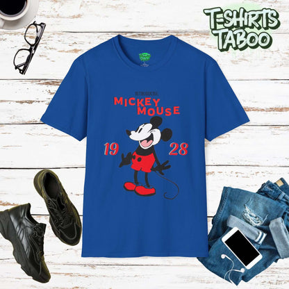 Celebrate Mickey Mouse debut almost 100 years ago with our Steamboat Willie 1928 tee. Vintage design, comfortable, and ethically made for all Mickey fans old and new