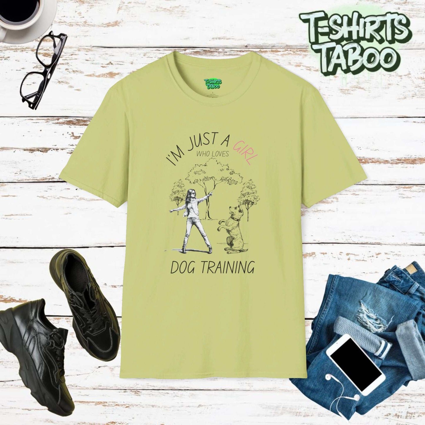 Show your love for dog training with our "I'm Just a Girl Who Loves Dog Training" tee. Ideal for passionate trainers who want to wear their love proudly.