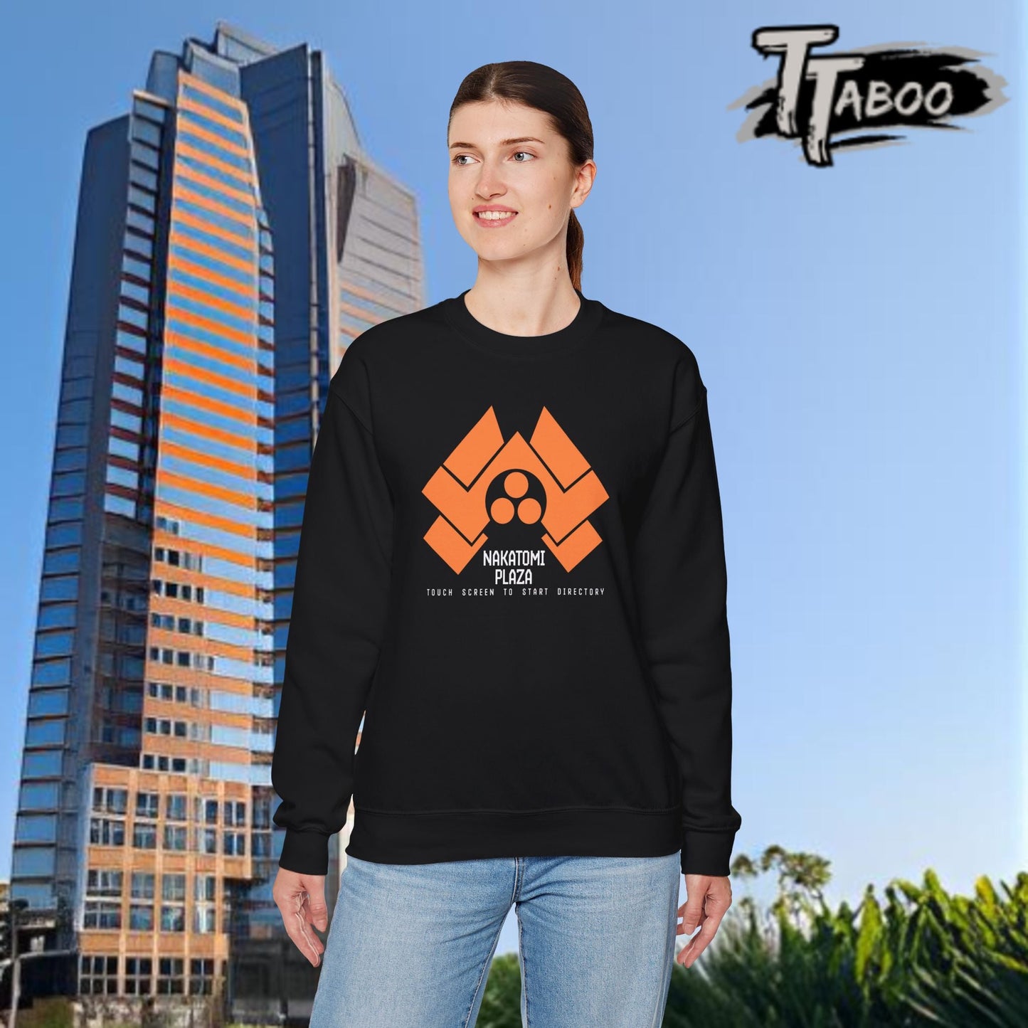 Step into the action of Die Hard with our Nakatomi Plaza Die Hard Christmas jumper, inspired by the iconic moment when John McClane first arrives at Nakatomi Plazer.