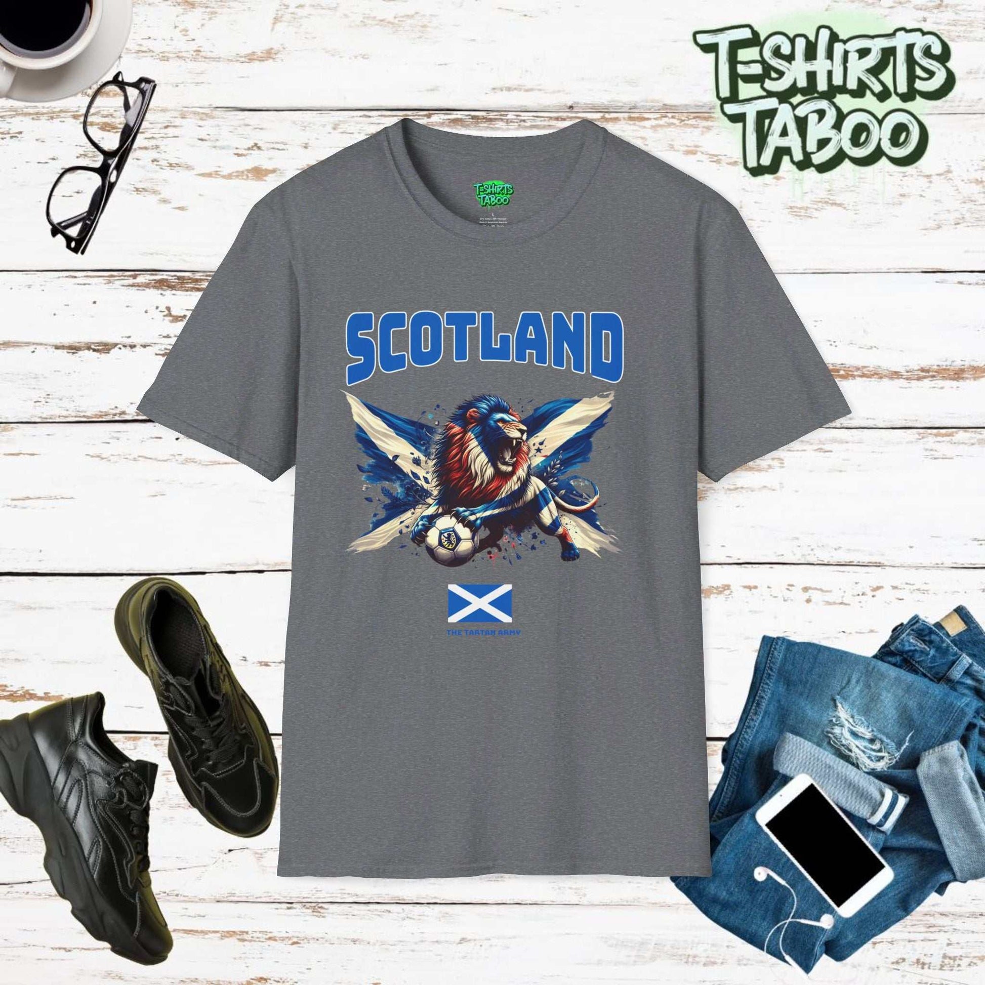 Scotland Football Roaring Lion Unique Scottish Supporters T-shirt is a must have t-shirt for any Scotland national football team fan and supporters world-wide.