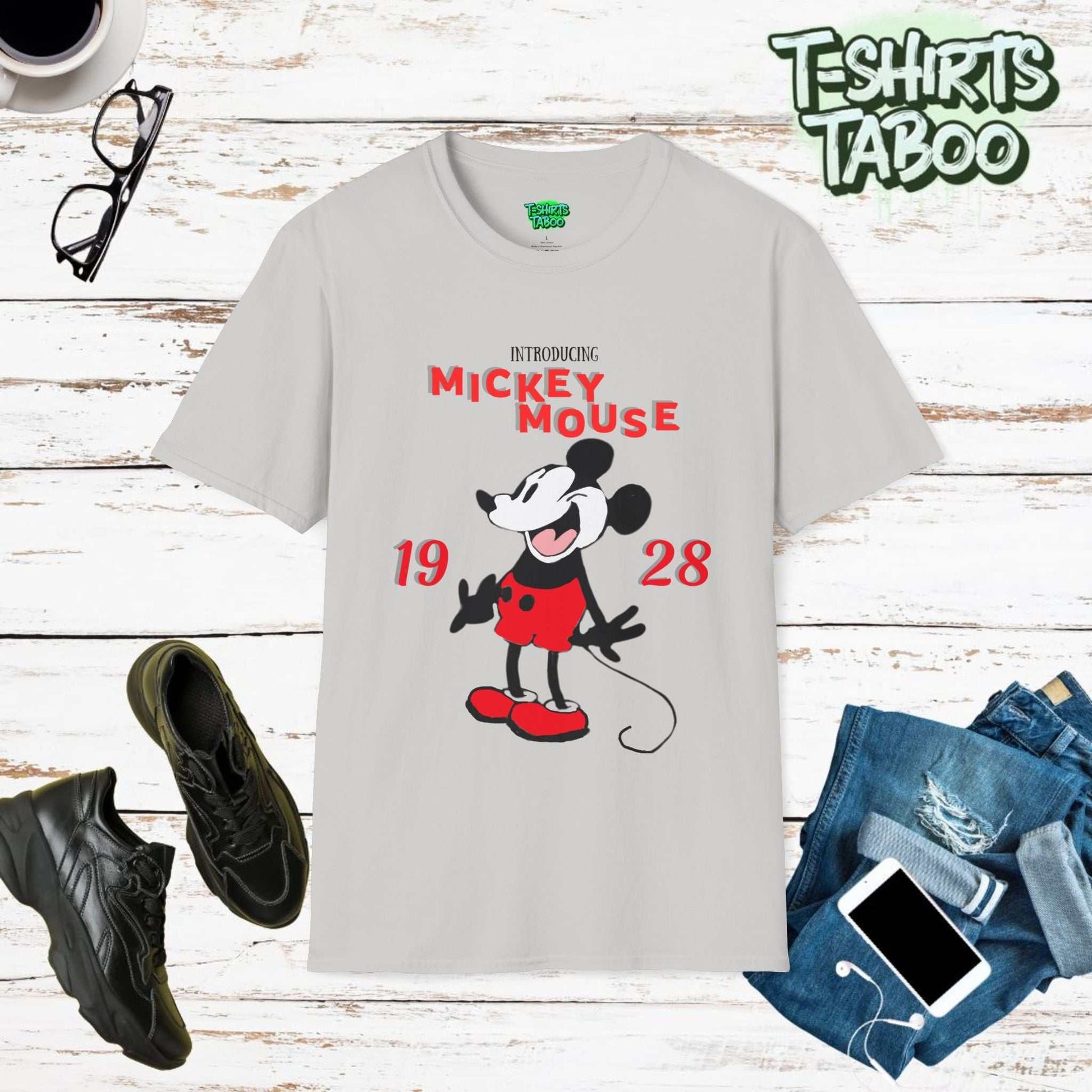 Celebrate Mickey Mouse debut almost 100 years ago with our Steamboat Willie 1928 tee. Vintage design, comfortable, and ethically made for all Mickey fans old and new