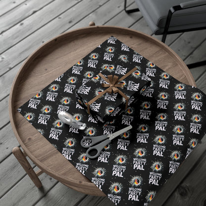 Bring an action-packed twist to your holiday celebrations with our black wrapping paper inspired by the iconic Die Hard movie franchise.  Featuring bold white text. 