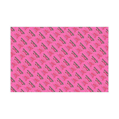 Make your holiday season sparkle with this vibrant pink Christmas wrapping paper roll! With festive words "Jesus's Love is Beautiful Merry Christmas Merry Christmas" Avalilable in 3 sizes - 30 x 20 inch 30 x 72 inch and 30 x 144 inch