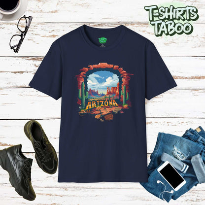 Arizona, United States Graphic canyons and a dessert landscape T-shirt