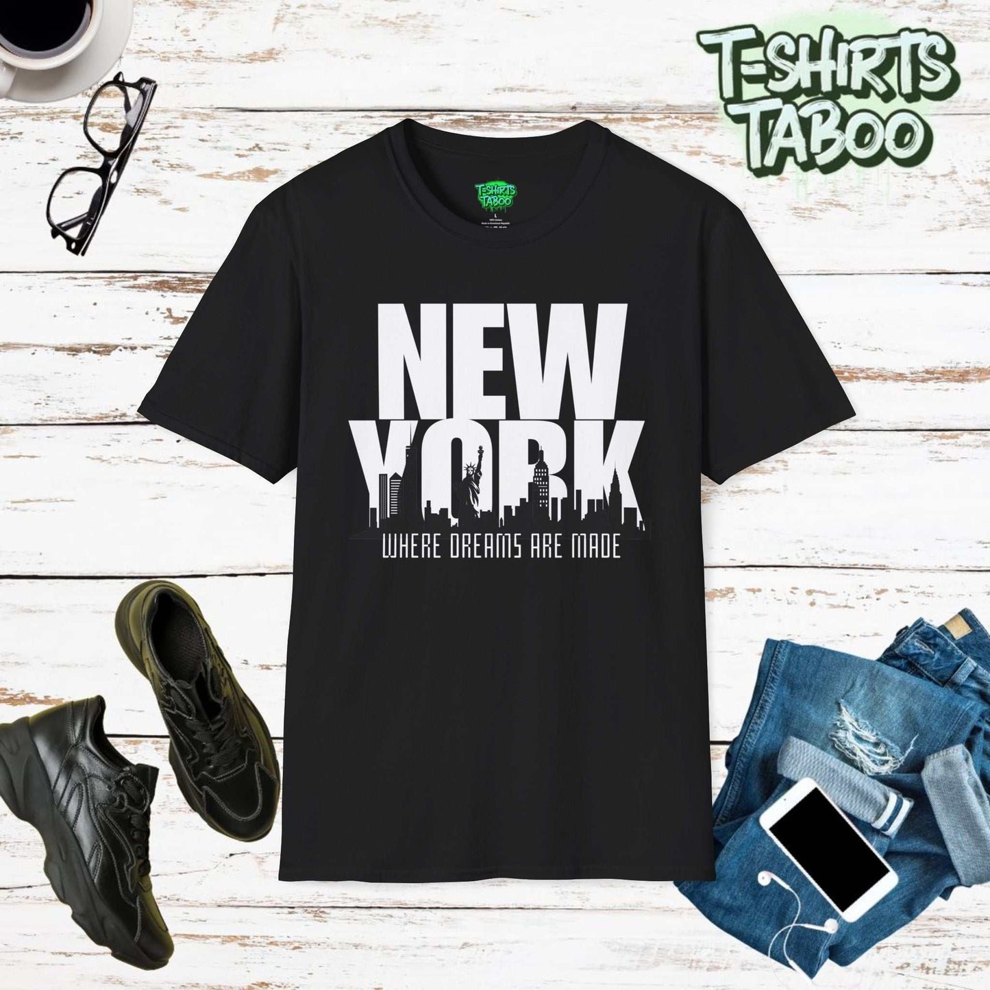 New York Where Dreams Are Made T-Shirt | Iconic NYC Skyline Tee