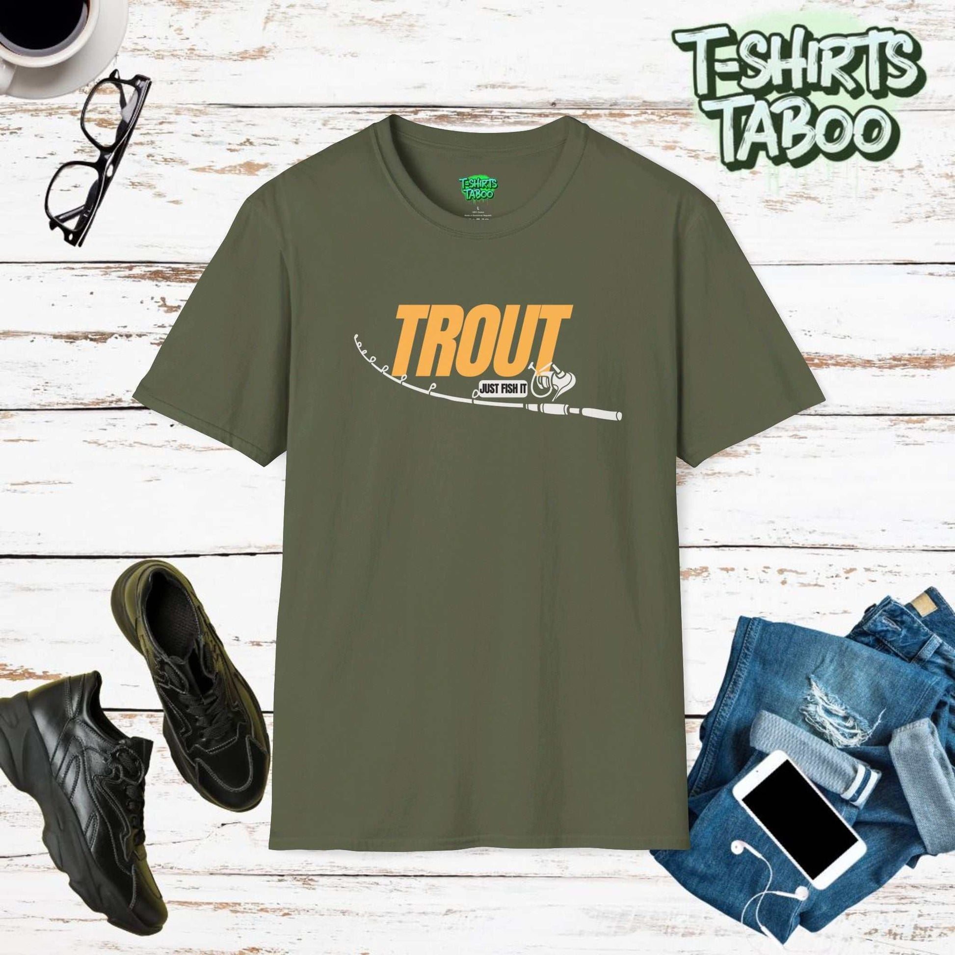 Trout Just Fish It T-Shirt – Essential Gear for Passionate Anglers