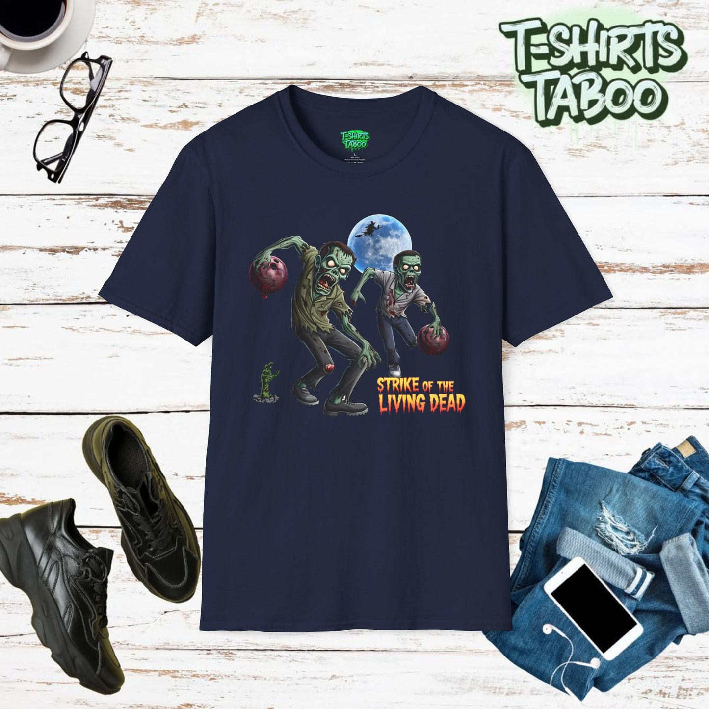 Strike of the Living Dead Zombie-Themed Halloween Shirts Unleash your love for bowling shirts and horror tshirts with our Strike of the Living Dead spooky season tee