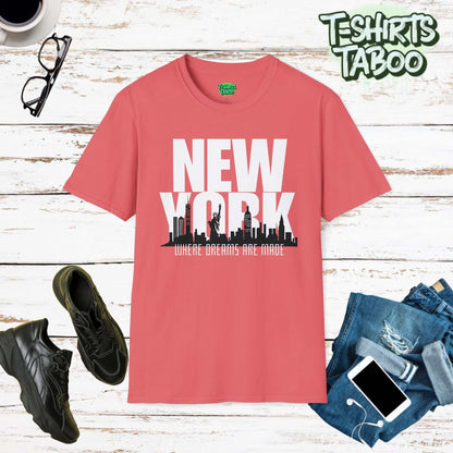 New York Where Dreams Are Made T-Shirt | Iconic NYC Skyline Tee