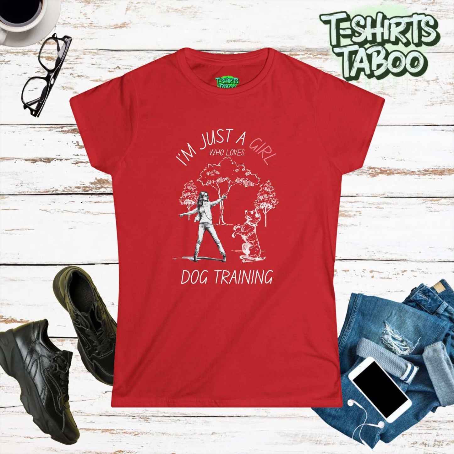 Show your passion with our 'Just a Girl Who Loves Dog Training' tee. Ideal for dog trainers and enthusiasts who adore their furry friends Perfect gift for Dog Lovers