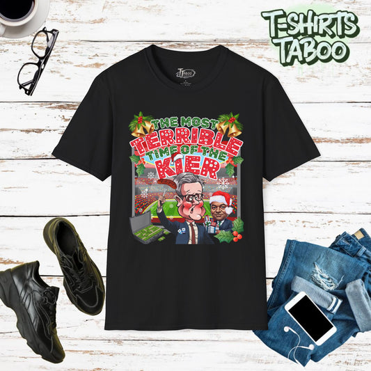 The Most Terrible Time of the Kier" Christmas Parody T-Shirt - Funny Holiday Political Satire Tee