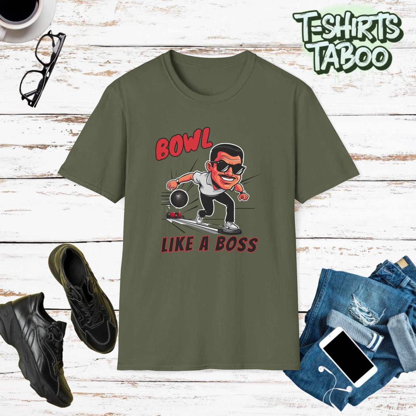 Bowling Shirt  Add a touch of fun to your wardrobe with our "Bowl like a boss" ten pin bowling shirt. Perfect for bowling enthusiasts and casual everyday street wear