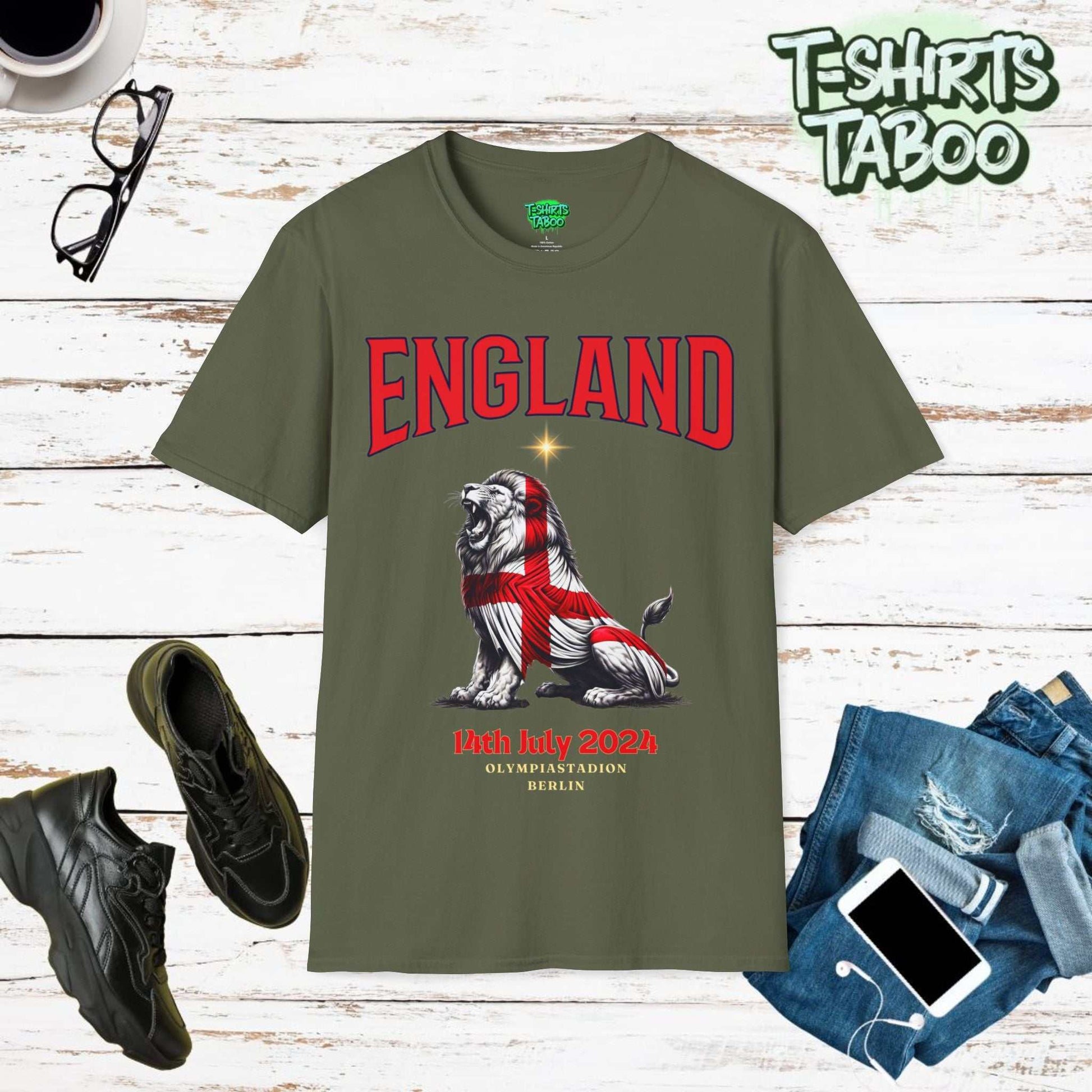 Roaring Lion flag is a unique England football t-shirt which is lovely and soft & designed to  celebrate England reaching the Tournament final. Ideal gift Soccer Fan