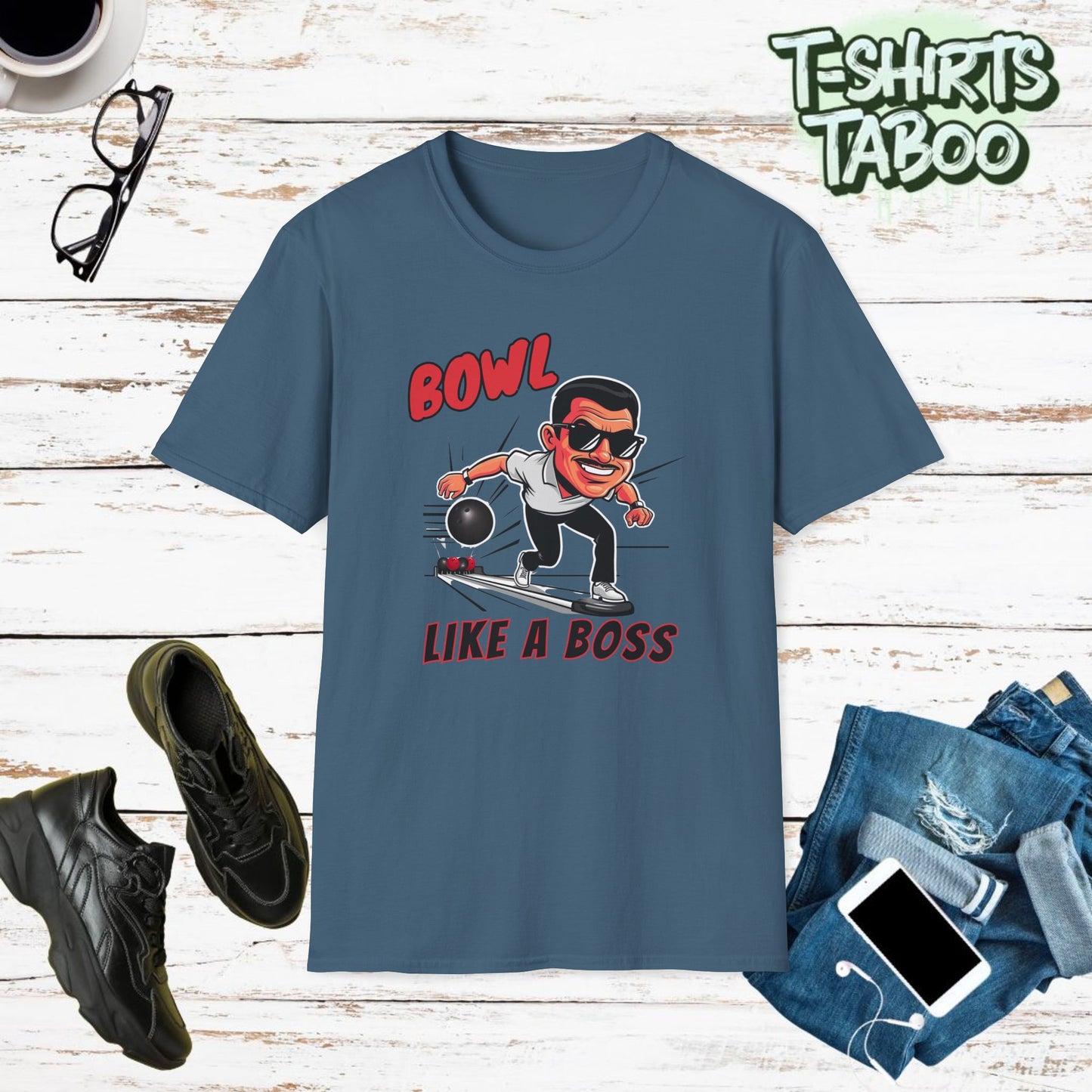 Bowling Shirt  Add a touch of fun to your wardrobe with our "Bowl like a boss" ten pin bowling shirt. Perfect for bowling enthusiasts and casual everyday street wear