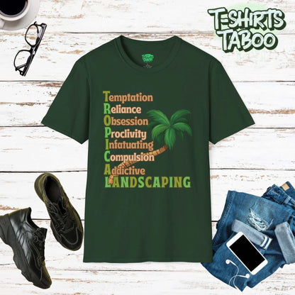 Stay cool and carry on with Tropical Landscaping tee, designed for those who love a touch of the tropics in their gardens. This shirt is ideal for tropical gardeners