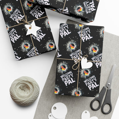 Bring an action-packed twist to your holiday celebrations with our black wrapping paper inspired by the iconic Die Hard movie franchise.  Featuring bold white text. 