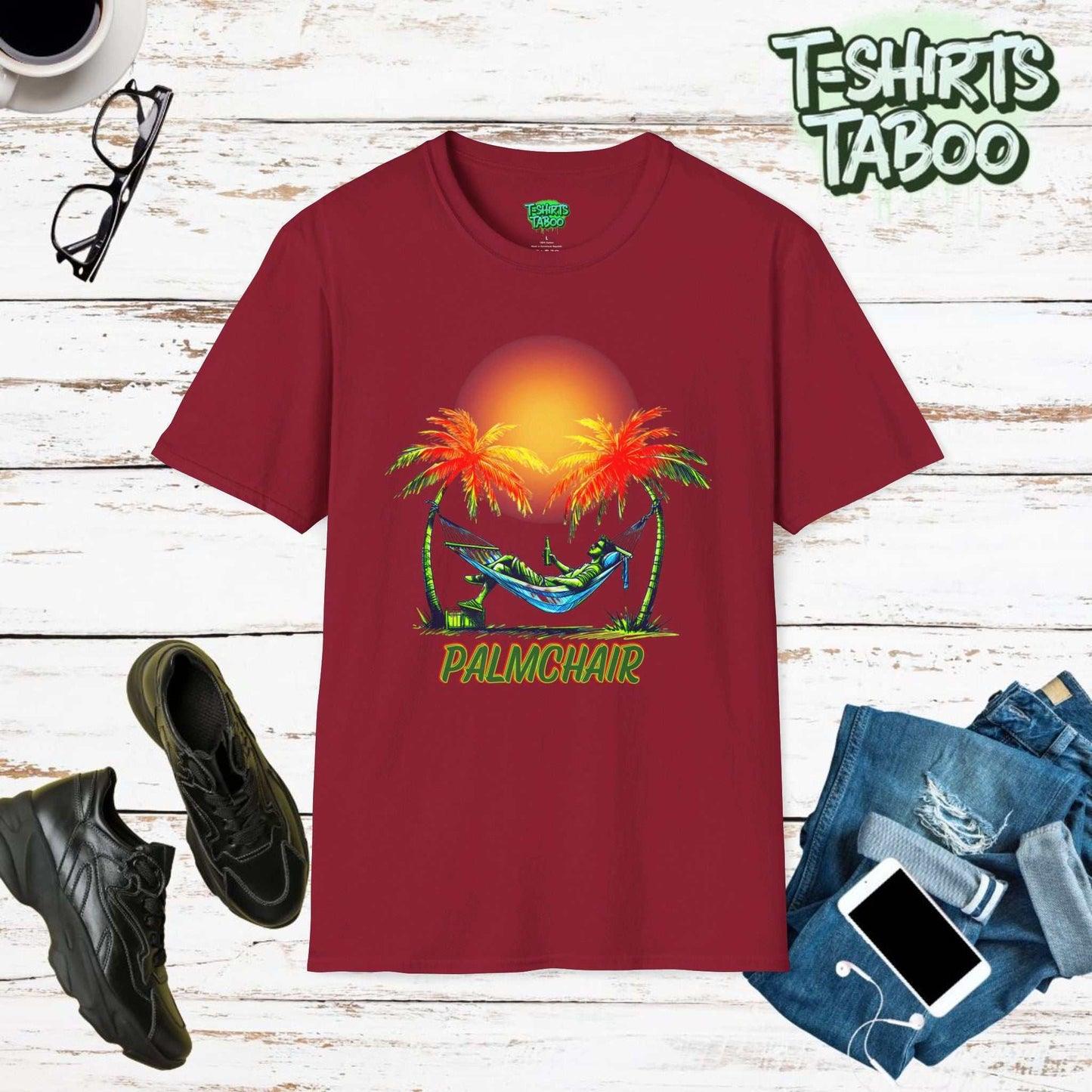 PalmChair, Embrace the ultimate chill vibe with tropical Palmchair T-Shirt, perfect for those who live for lazy days and stunning tropical sunsets or for a  gardener