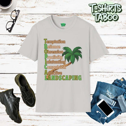 Stay cool and carry on with Tropical Landscaping tee, designed for those who love a touch of the tropics in their gardens. This shirt is ideal for tropical gardeners