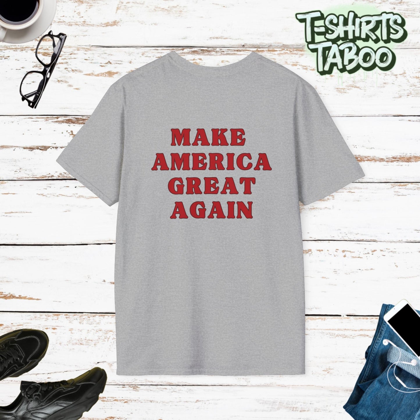 Celebrate record breaking history with our clever political memorabilia 4547 Trump Shirts, with Donald Trump as the iconic Agent 47 holding dual Colt 45's Shop Now 