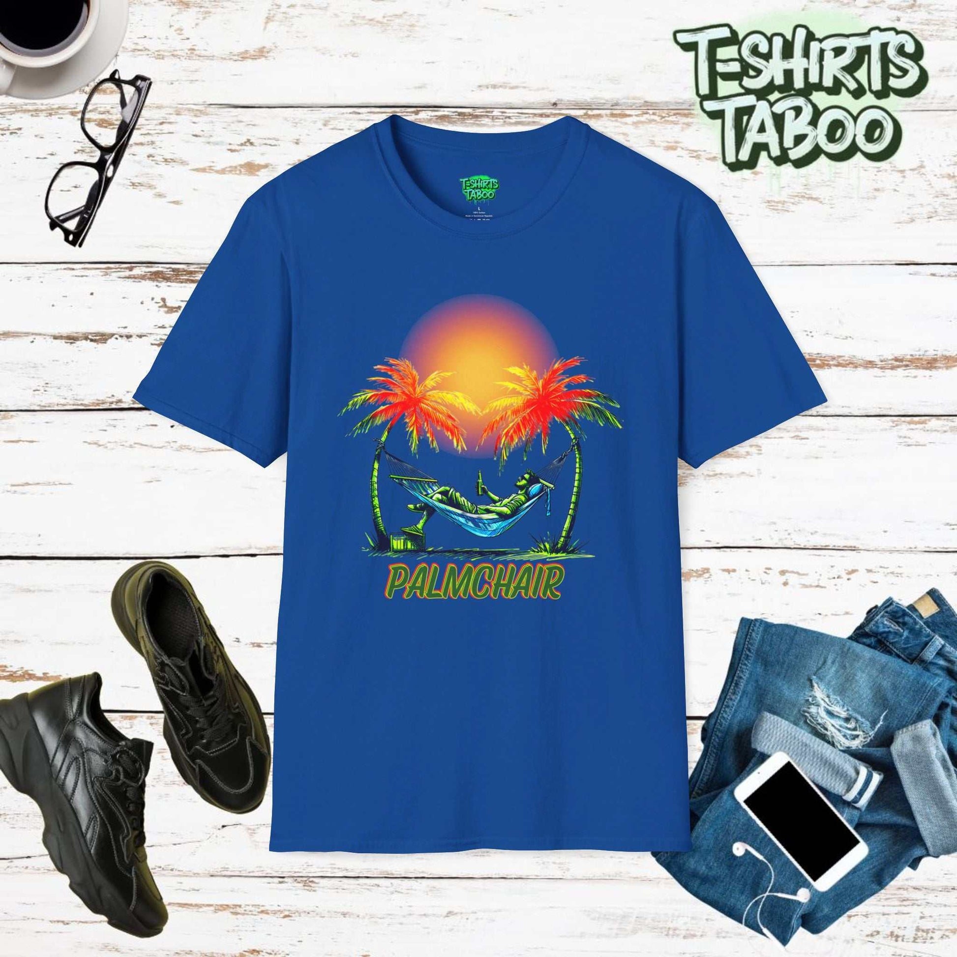 PalmChair, Embrace the ultimate chill vibe with tropical Palmchair T-Shirt, perfect for those who live for lazy days and stunning tropical sunsets or for a  gardener