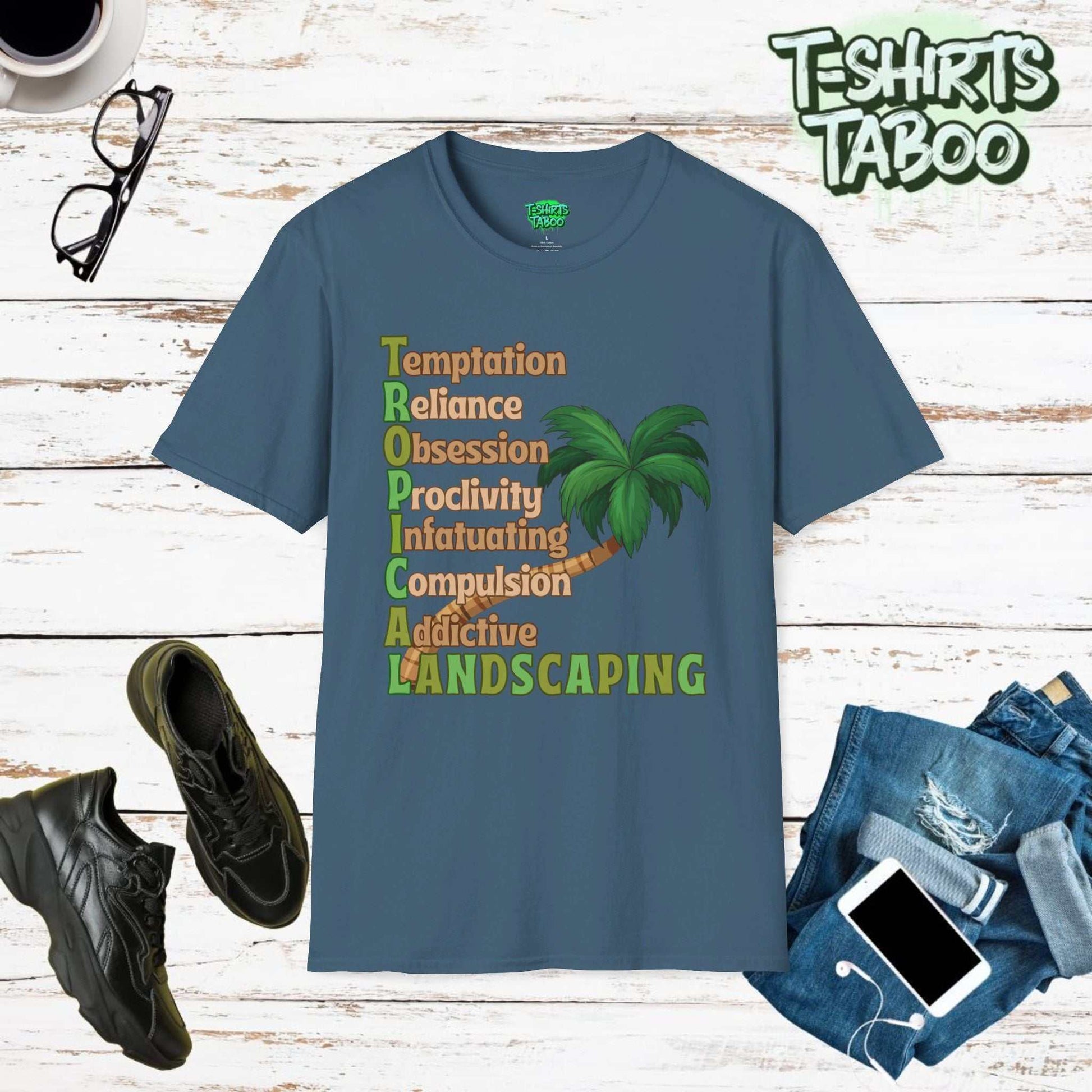 Stay cool and carry on with Tropical Landscaping tee, designed for those who love a touch of the tropics in their gardens. This shirt is ideal for tropical gardeners