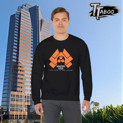 Step into the action of Die Hard with our Nakatomi Plaza Die Hard Christmas jumper, inspired by the iconic moment when John McClane first arrives at Nakatomi Plazer.