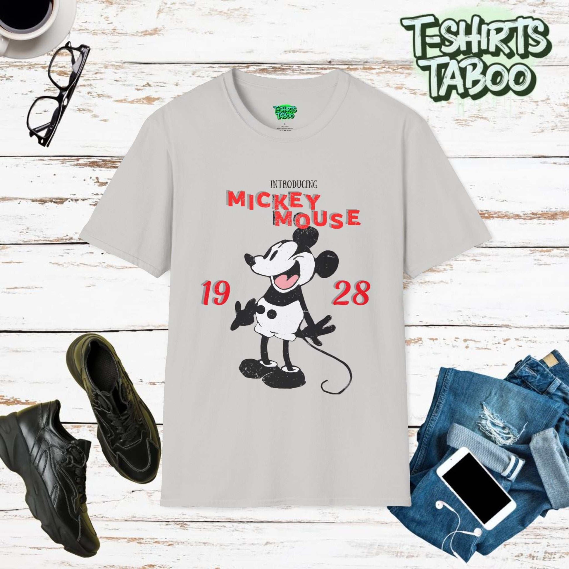 Celebrate Mickey Mouse debut almost 100 years ago with our Steamboat Willie 1928 tee. Vintage design, comfortable, and ethically made for all Mickey fans old and new