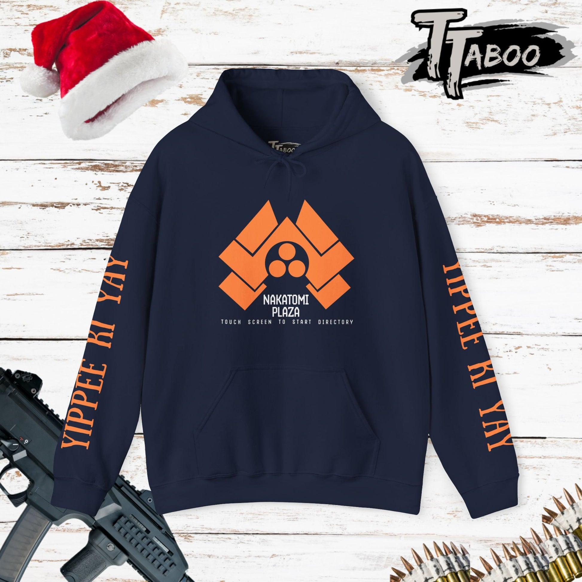 Step into the action of Die Hard with our Die Hard Christmas jumper - Nakatomi Plaza, inspired by the iconic moment when John McClane first arrives at Nakatomi Plaza