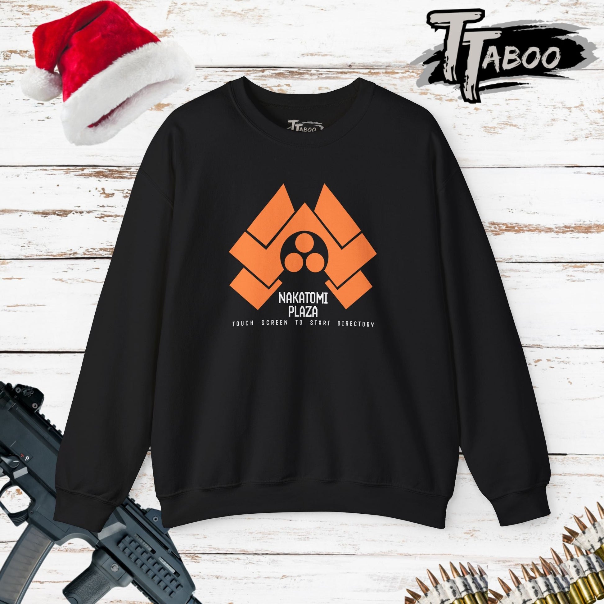 Step into the action of Die Hard with our Nakatomi Plaza Die Hard Christmas jumper, inspired by the iconic moment when John McClane first arrives at Nakatomi Plazer.